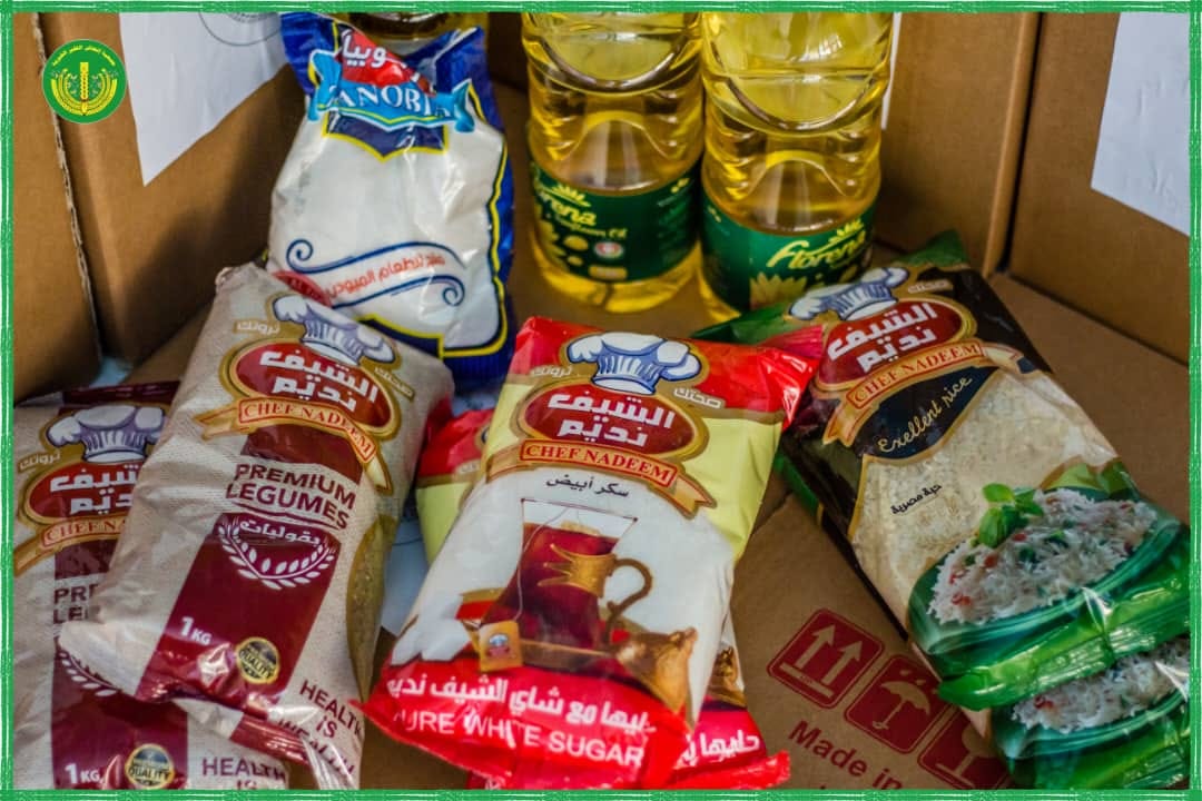 البدأ بتوزيع السلة الخاصة بالجمعية